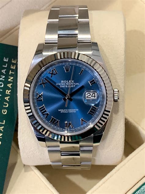 rolex blue dial datejust|blue face Rolex date just.